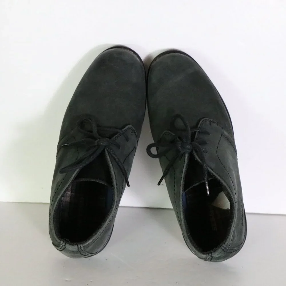 Sebago Reese‎ Chukka Boots Mens 9 Black Leather Lace Up Low Top Comfort